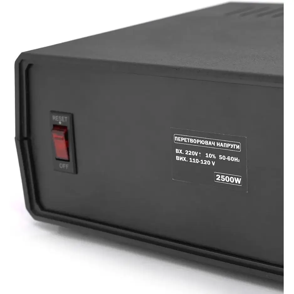 Перетворювач напруги понижуючий Merlion PN-2500, Input 220 V/Output 110V, 2500W, трансформаторний - фото 2