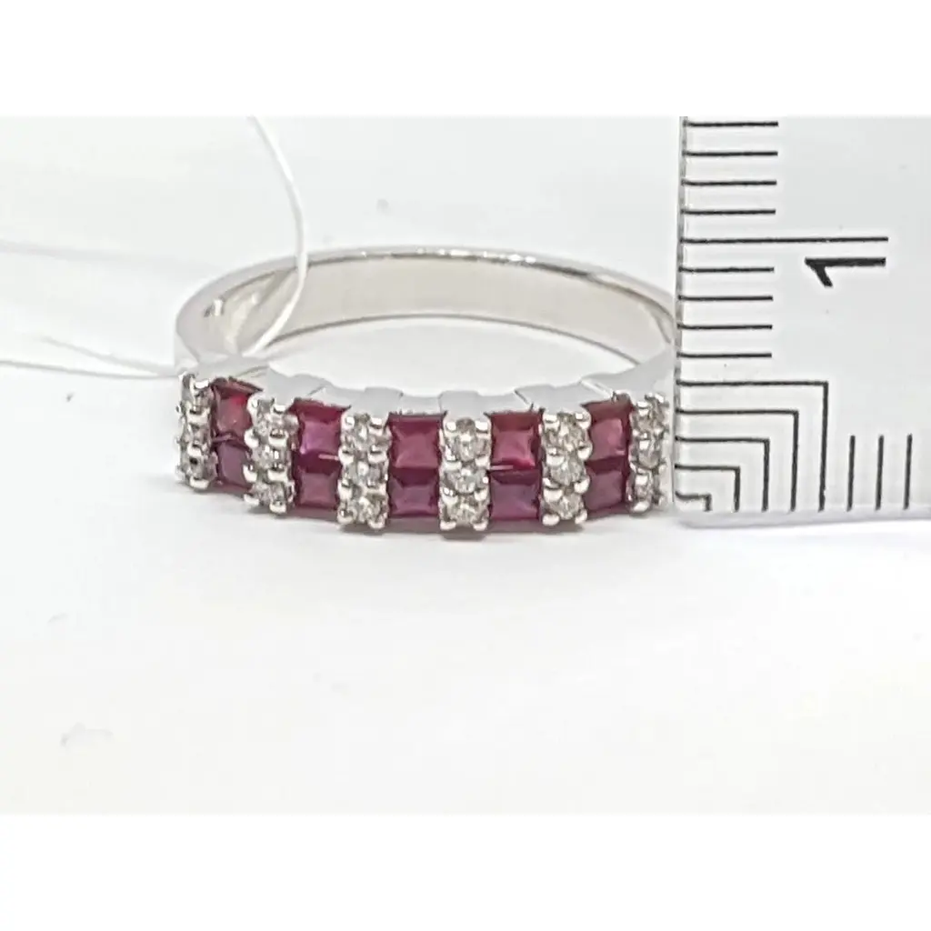 Золоте кільце Геліос з діамантами і рубінами. Артикул 55064914BR425 17 - фото 5