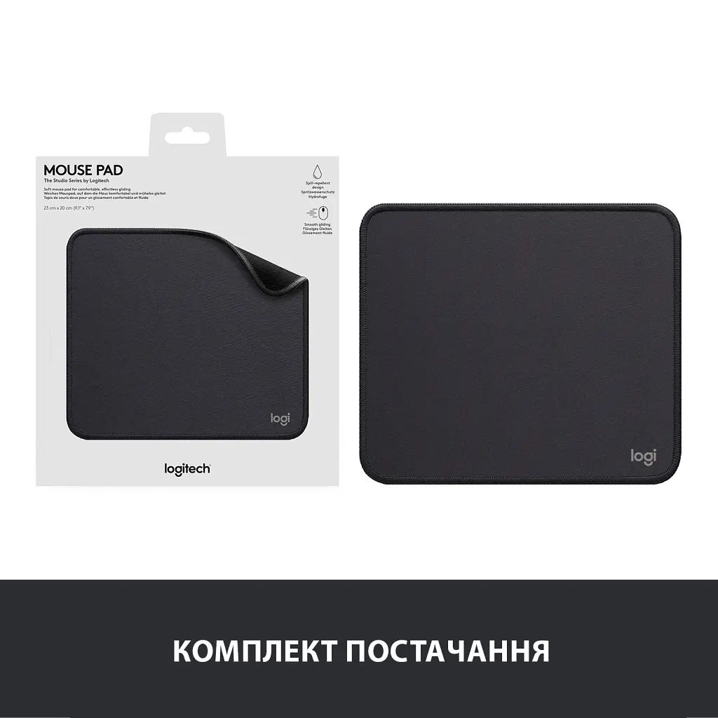 Килимок для мишки Logitech Mouse Pad Studio Series Graphite (956-000049) - фото 8