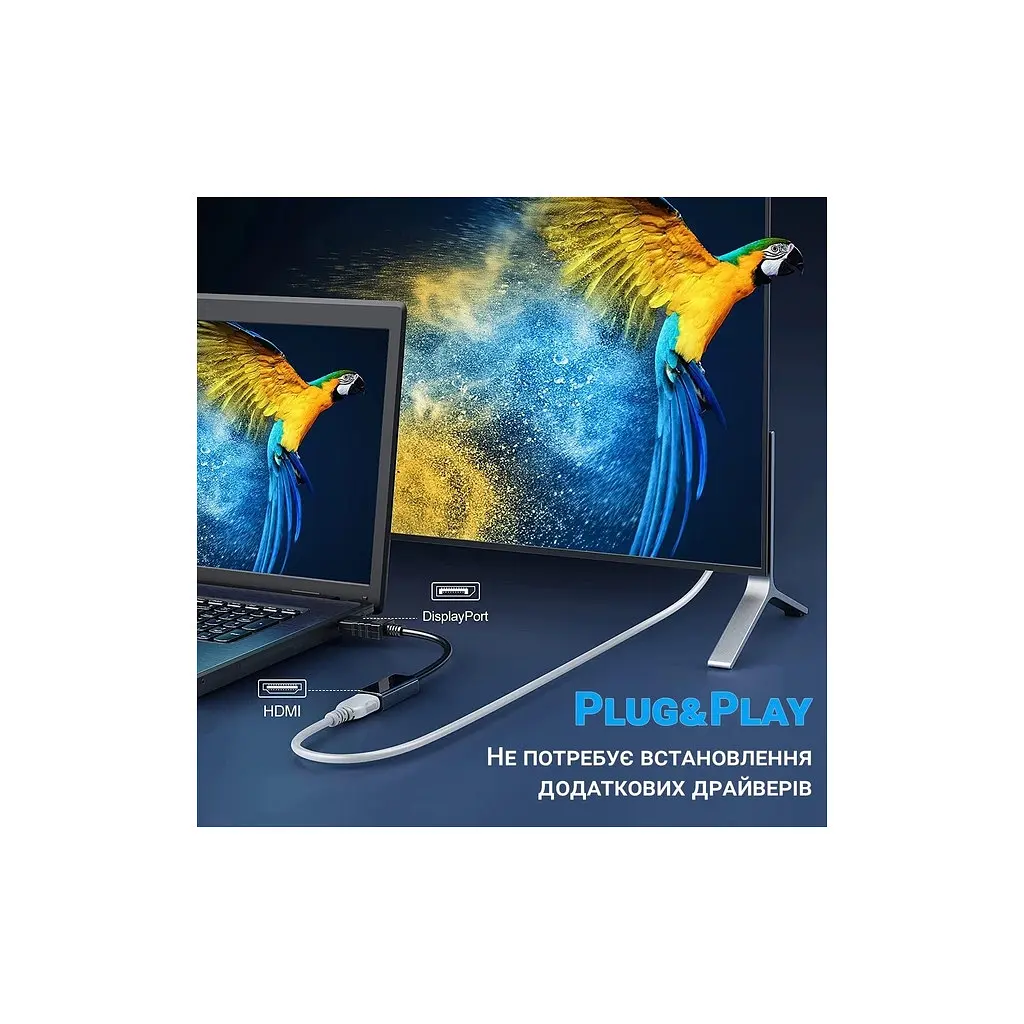 Переходник DisplayPort Male to HDMI 4K Ultra HD Female ST-Lab (U-996-4K) - фото 8