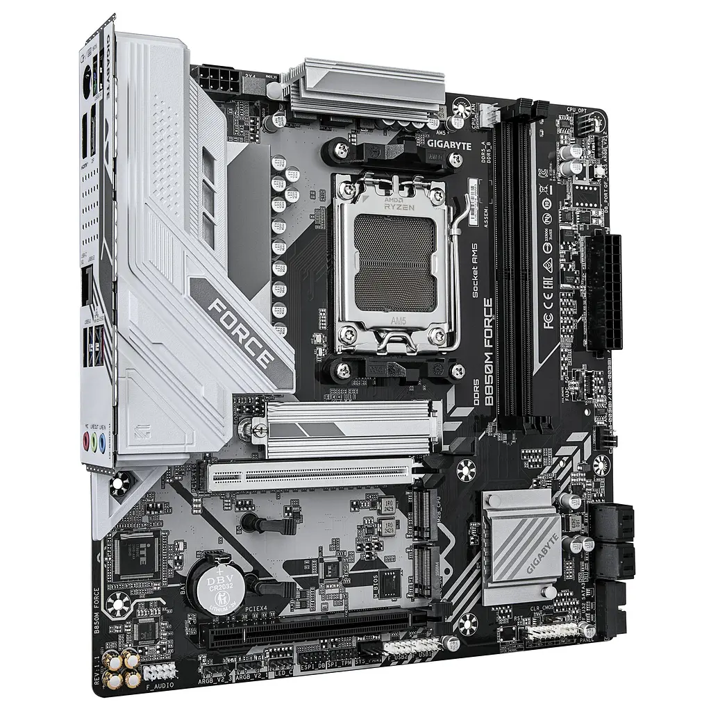 Gigabyte Материнська плата B850M FORCE sAM5 B850 2xDDR5 M.2 HDMI DP mATX - фото 2