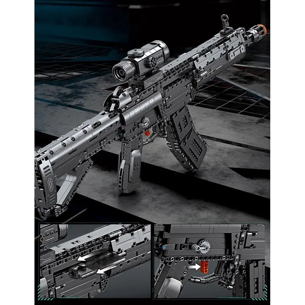 Конструктор Reobrix Гвинтівка QBU-191 з функціональним механізмом (77024) [171509] - фото 3