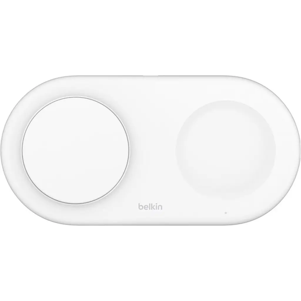 Зарядний пристрій BELKIN 2в1 15Вт Pad Qi2, білий (WIZ021VFWH) - фото 2