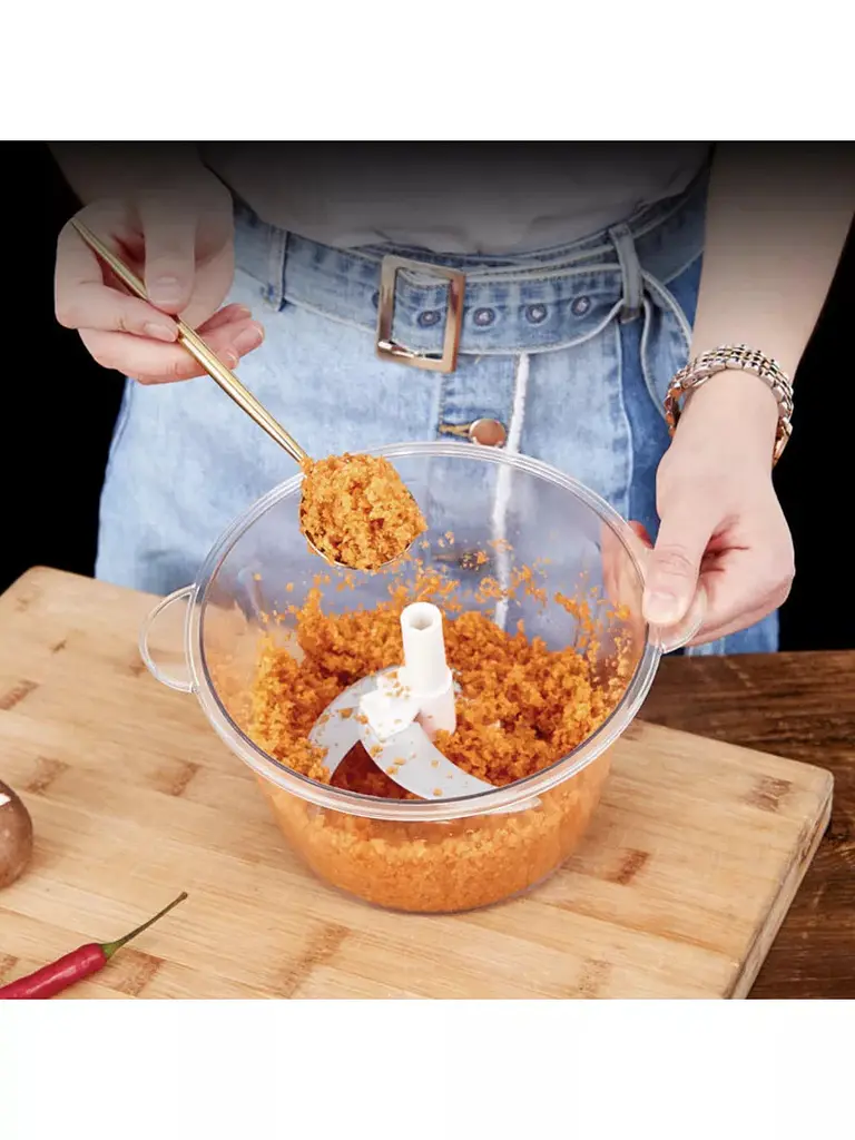 Ручний подрібнювач food processor / Механічний блендер для продуктів / Ручний занурювальний блендер 1.5л - фото 4