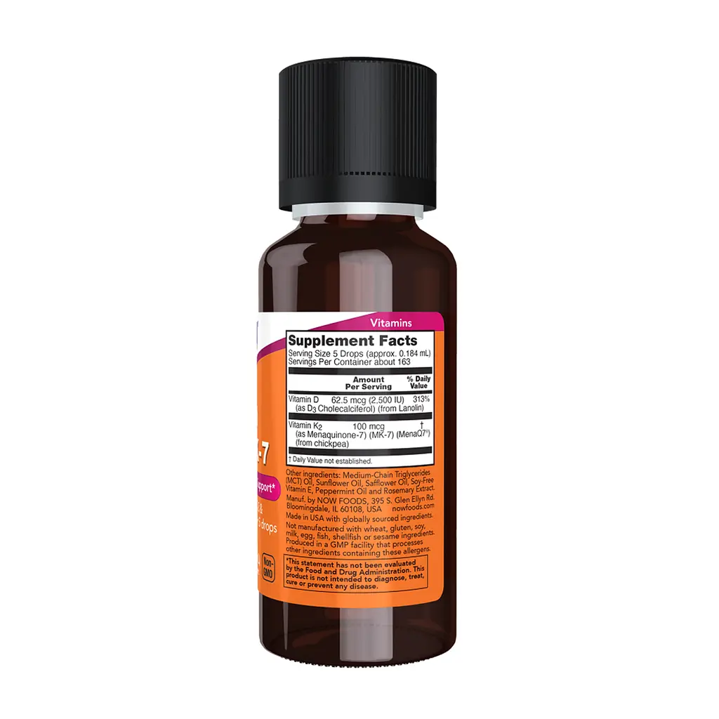 Рідкий вітамін Д3 і МК-7 (К2), Liquid Vit D-3 & MK-7 - 30ml - фото 2