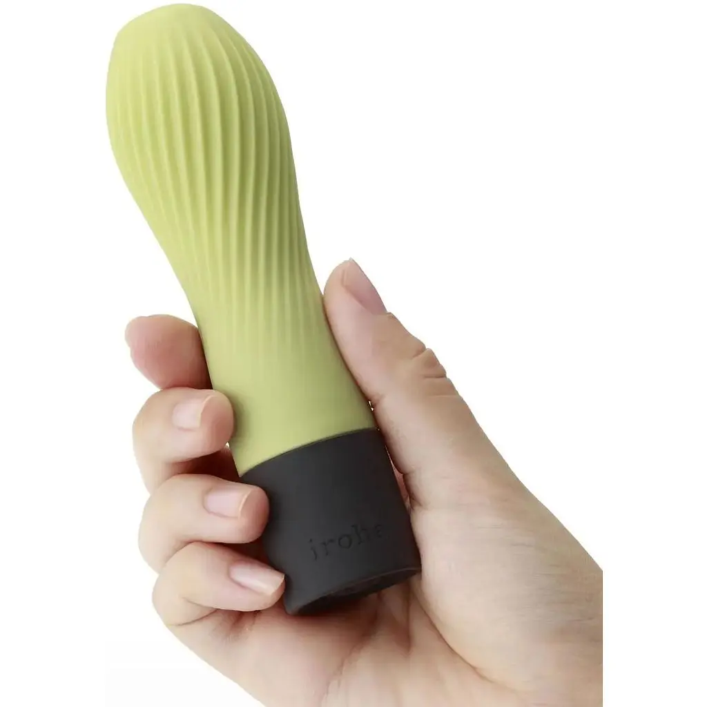 Вібратор Iroha Zen Matcha з ніжною ребристою поверхнею - фото 2