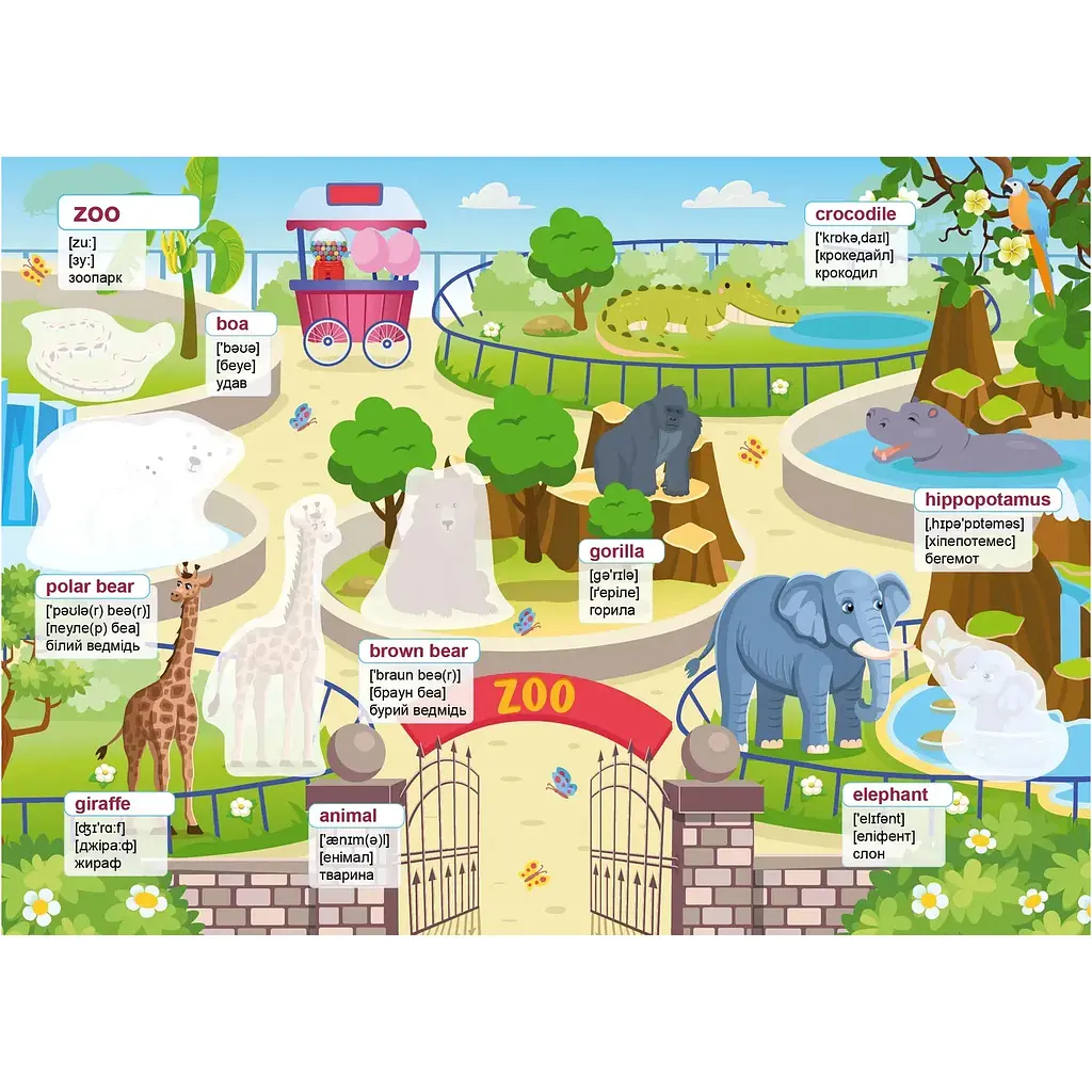 Книга Талант Вивчаємо англійську Зоопарк - фото 2