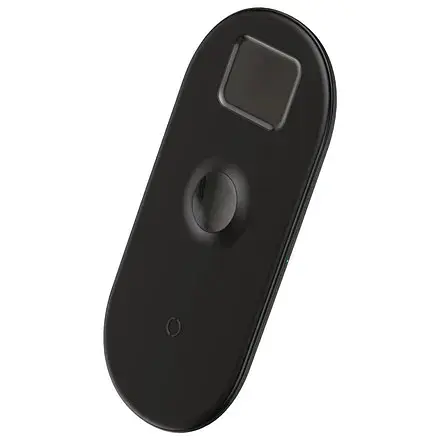 Бездротовий зарядний пристрій Baseus Smart 3in1, чорний (т28679) - фото 2