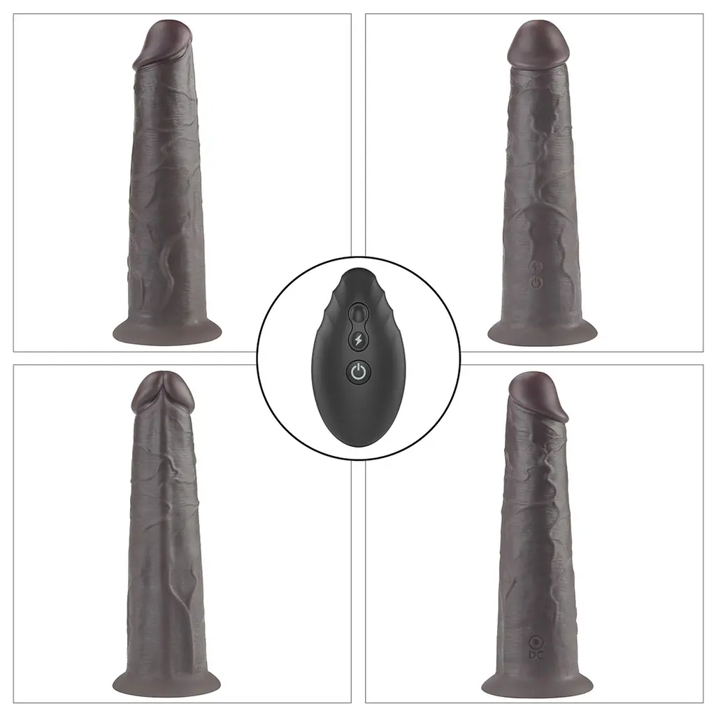 Вибратор Lovetoy Dual-Layered Silicone Nature Cock 8.0apos;apos; 20.5 см (черный) - фото 2