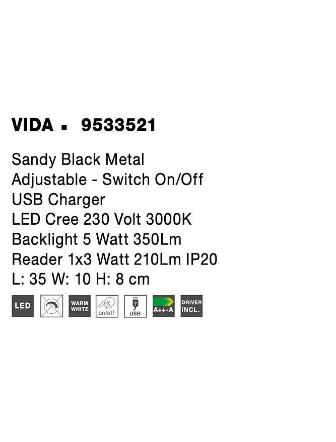 Бра Nova Luce VIDA 9533521 - фото 8