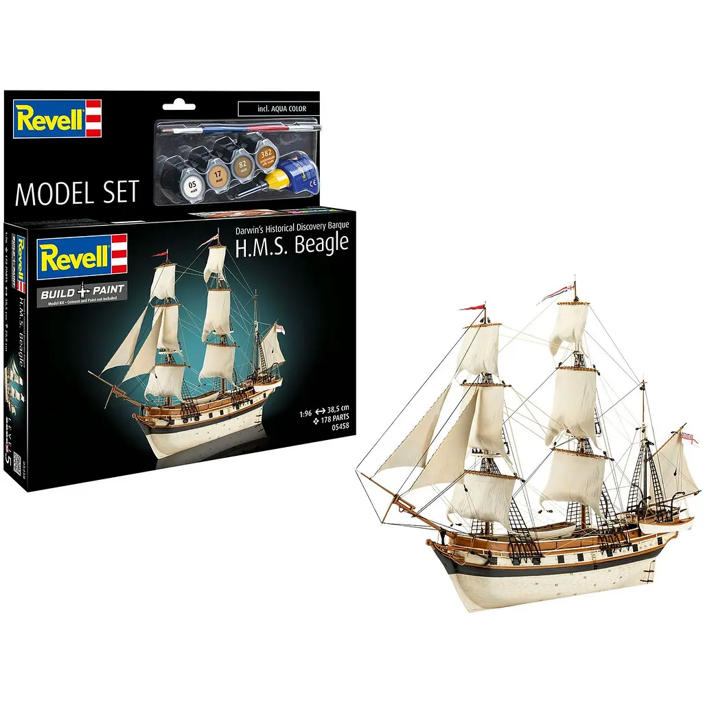 Збірна модель-копія Revell корабль HMS Beagle рівень 5 масштаб 1:96 (RVL-65458) - фото 2