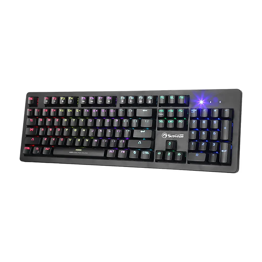 Клавіатура Marvo KG916 Multi-LED Mechanical Blue Switch USB (KG916) - фото 2