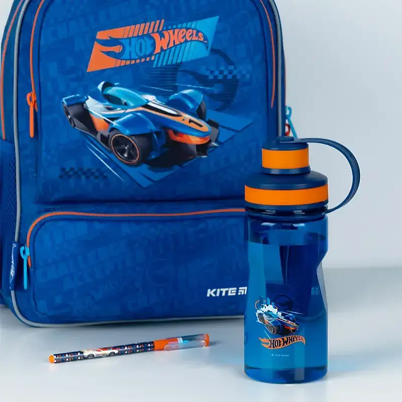 Пляшечка для води Kite Hot Wheels HW24-397, 500 мл синя (HW24-397) - фото 6