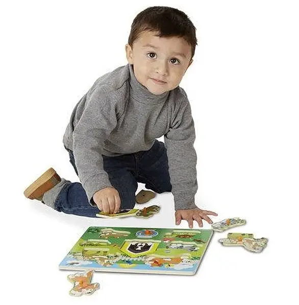 Деревянная рамка-вкладыш Melissa&Doug Домашние животные 8 элементов (MD19053) - фото 3