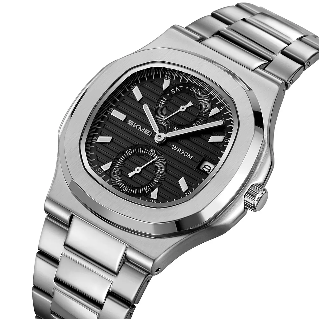 Наручний годинник чоловічий 2423SIBK Silver-Black Skmei acs0029927 - фото 2