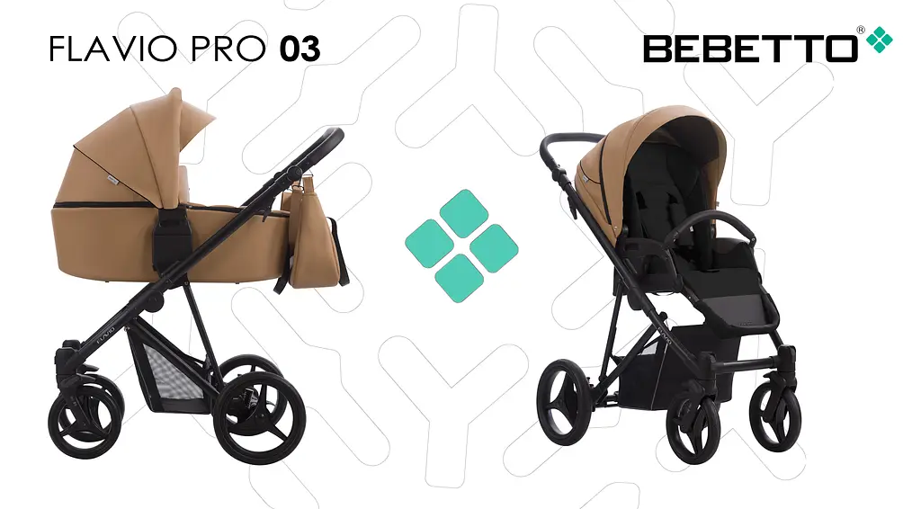Універсальна коляска 2 в 1 Bebetto Flavio Pro, 03 Коричневий (503.12.21.P03) - фото 2