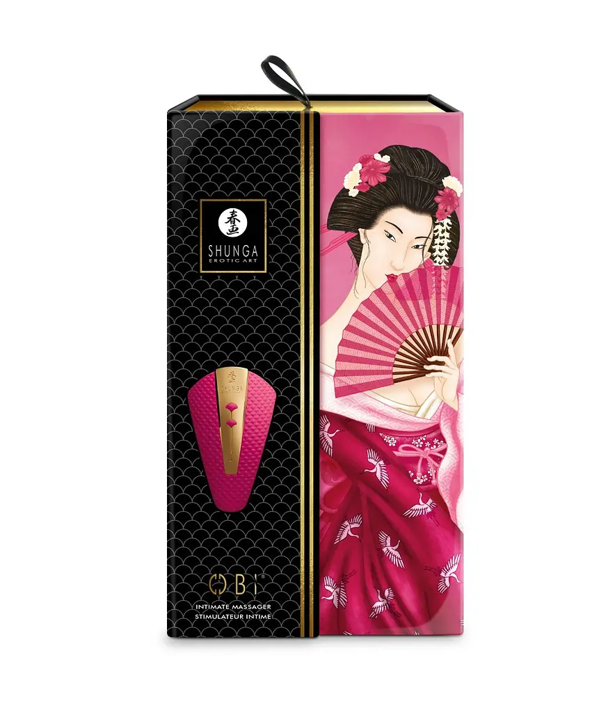 Вібратор Shunga Obi Intimate Massager Rasberry для клітора, 11.5х7 см малиновий - фото 6