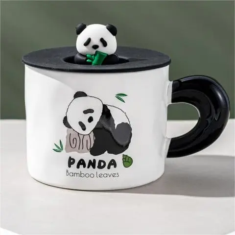 Чашка BonaDi Panda 2 390 мл (14931) черно-белая   - фото 3