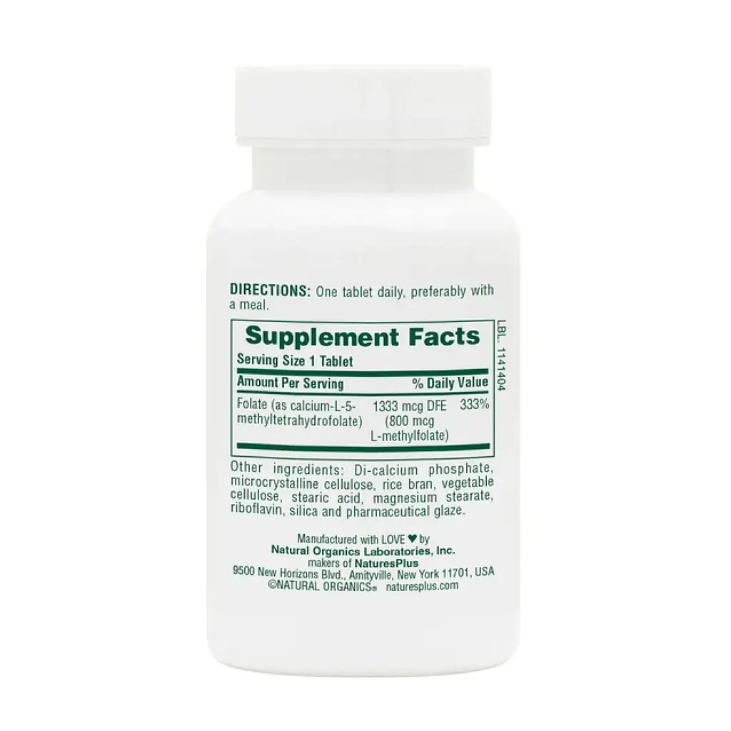 Фолиевая кислота Nature's Plus Folic Acid 800 mcg 90 tabs (1086-2023-10-3227) - фото 2