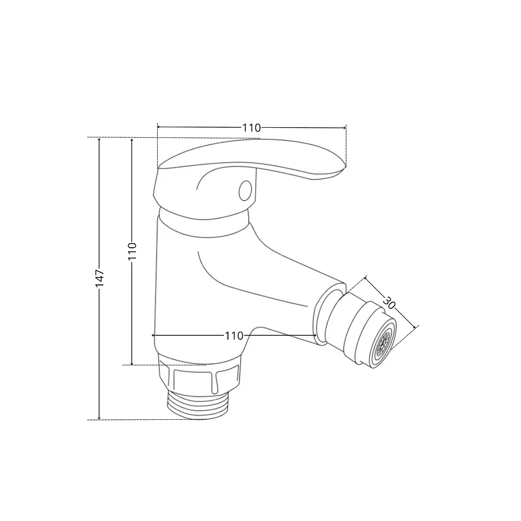 Змішувач для біде Lidz Tani 001AF (k40) LDTAN001AFCRM44958 Chrome - фото 2