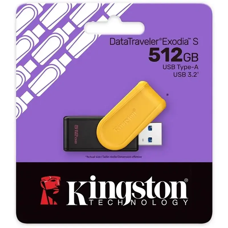 Флеш Kingston Exodia M 512GB DT Exodia S Black/Orange (DTXS/512GB) - фото 4