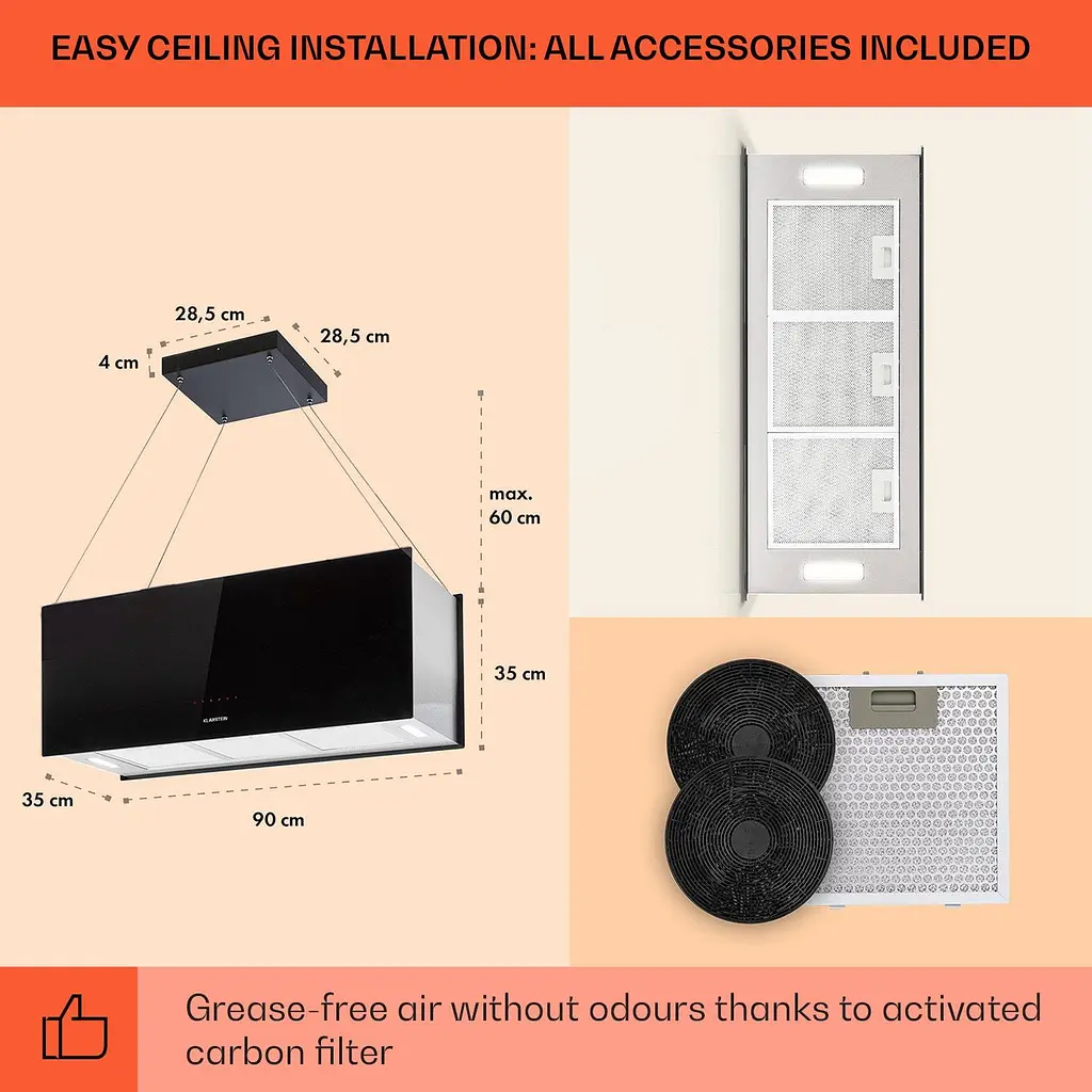 Островная вытяжка Klarstein Chandelier XL (10033108) - фото 5