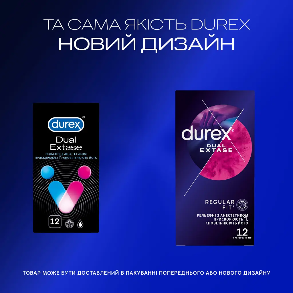 Презервативи Durex Dual Extase рельєфні з анестетиком 12 шт. (5052197053432) - фото 4