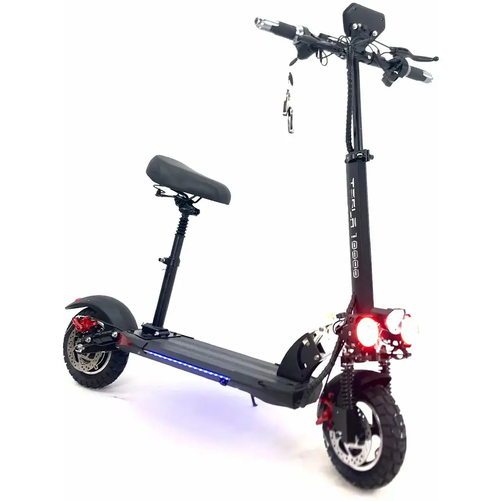 Електросамокат із сидінням Tesla 10000 NEW (1000W, 48V, 21Ah) Чорний - фото 3