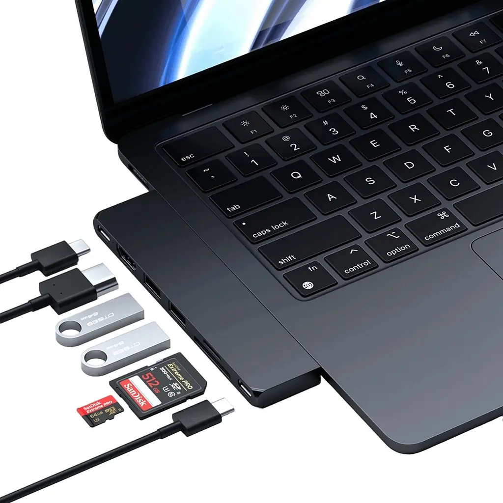 Адаптер Satechi Aluminum USB-C Pro Hub Slim Adapter Midnight (ST-HUCPHSD) - фото 6