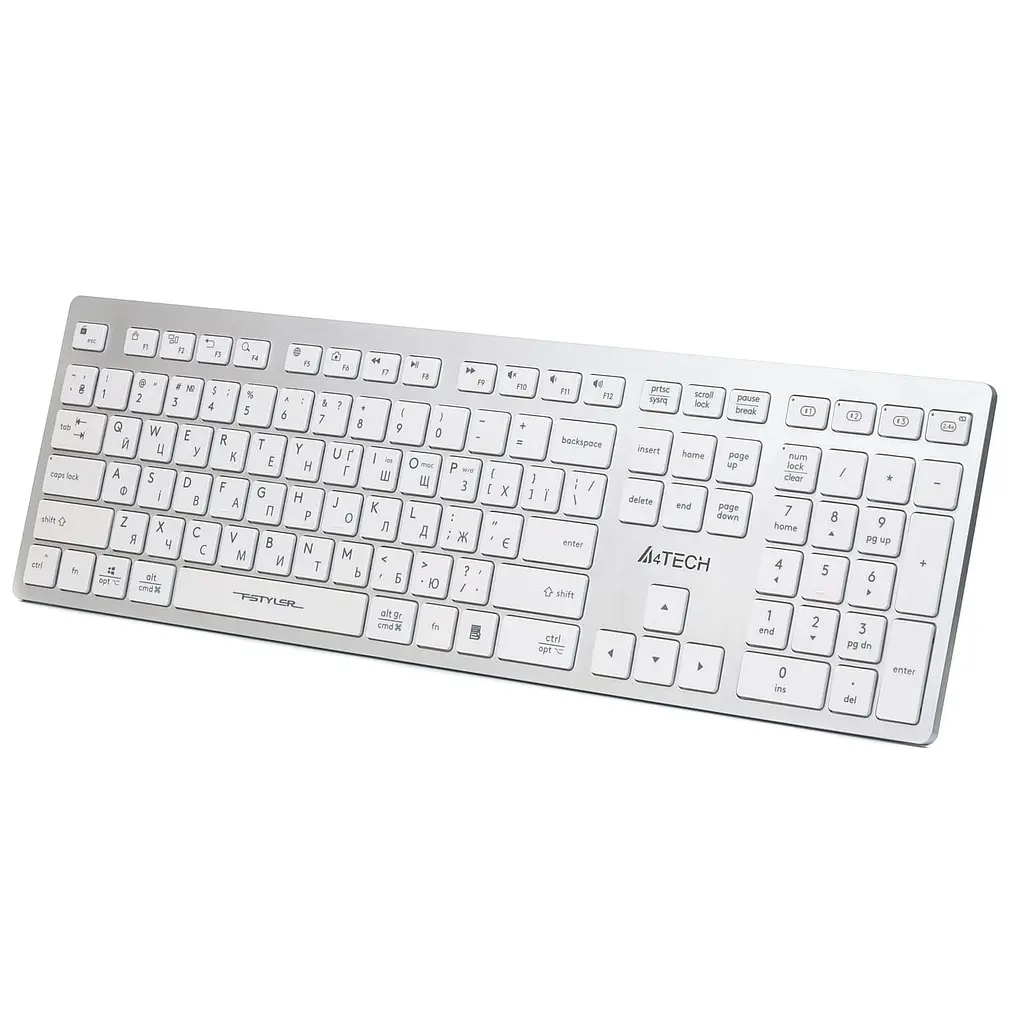 Клавіатура A4Tech Fstyler FBX50C Wireless White (FBX50C (White)) - фото 2