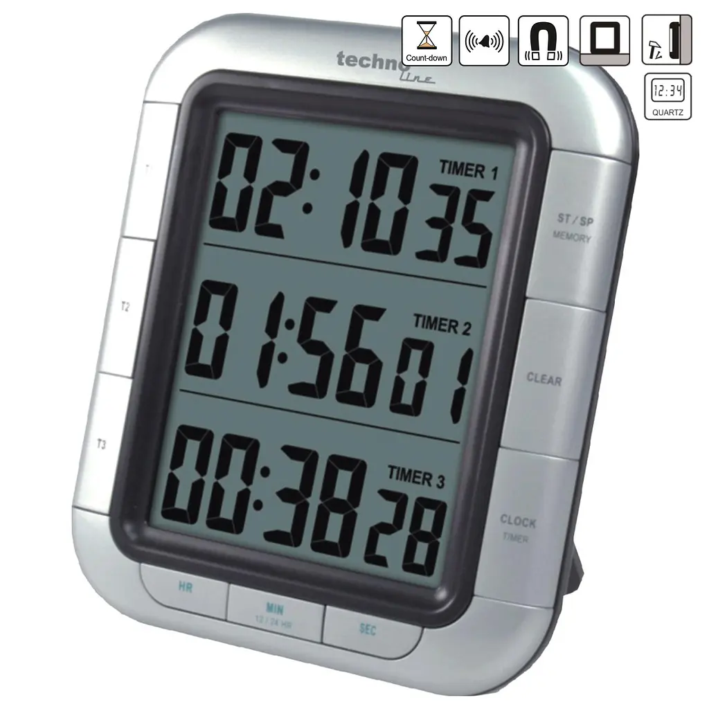 Таймер кухонний Technoline KT300 Magnetic Silver сріблястий (KT300) - фото 3