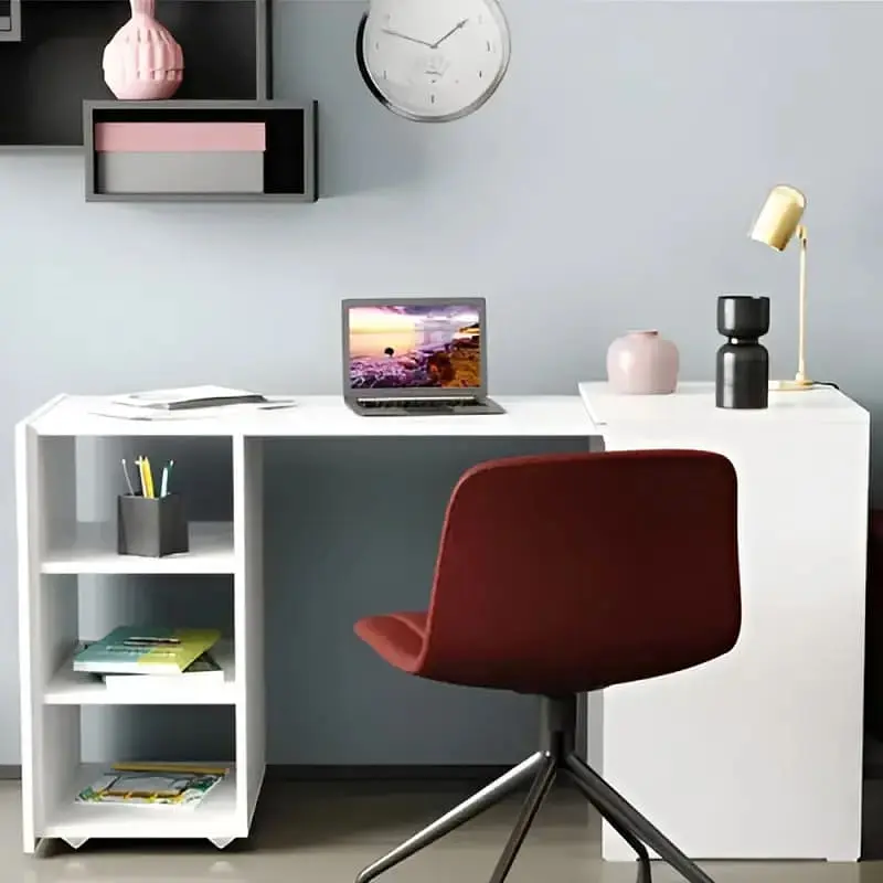 Стол-тумба трансформер Смарт 1/2 Ferrum-decor 750x1450x600 ДСП Белое 16 мм (FRD-105074) - фото 5