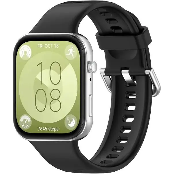 Ремешок DK для Huawei Watch Fit 3 Silicone Sport Classic (017792) (black) - фото 2