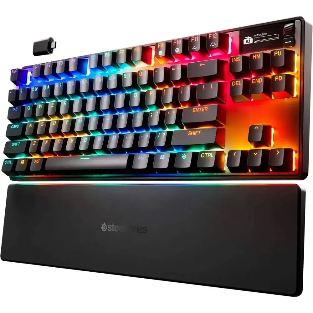 Клавіатура ігрова оптична SteelSeries Apex Pro TKL WL Gen 3 UA HyperMagnetic, OmniPoint 3.0, OLED (64871) - фото 3