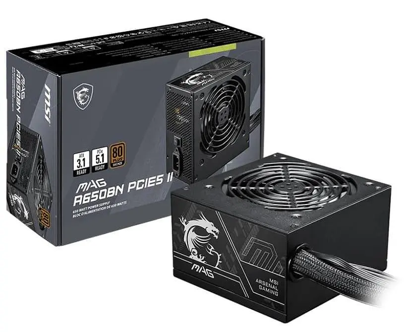 Блок живлення MSI MAG 650W PCIE5 80+ Bronze (MAG A650BN PCIE5 II) Black - фото 4
