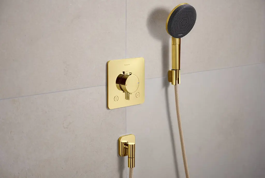 Тримач для душу Hansgrohe Porter Fine polished gold optic 28885990 - фото 2