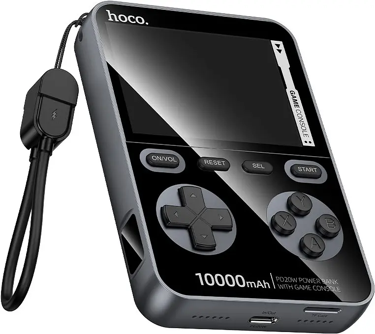 Портативний акумулятор з ігровою консоллю Hoco Q47 Shine 20W 10000mAh metal grey - фото 3