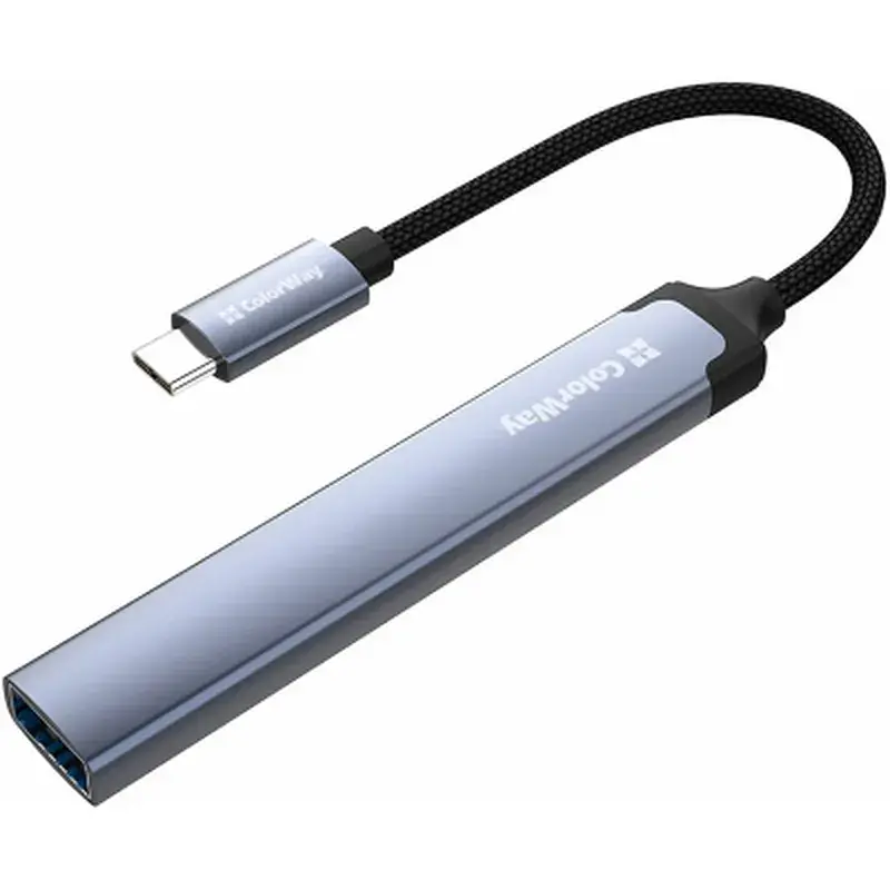 Концентратор ColorWay USB-C 4-in-1 USB-C2.0х3/USB3.0 (CW-HUB07) - фото 4