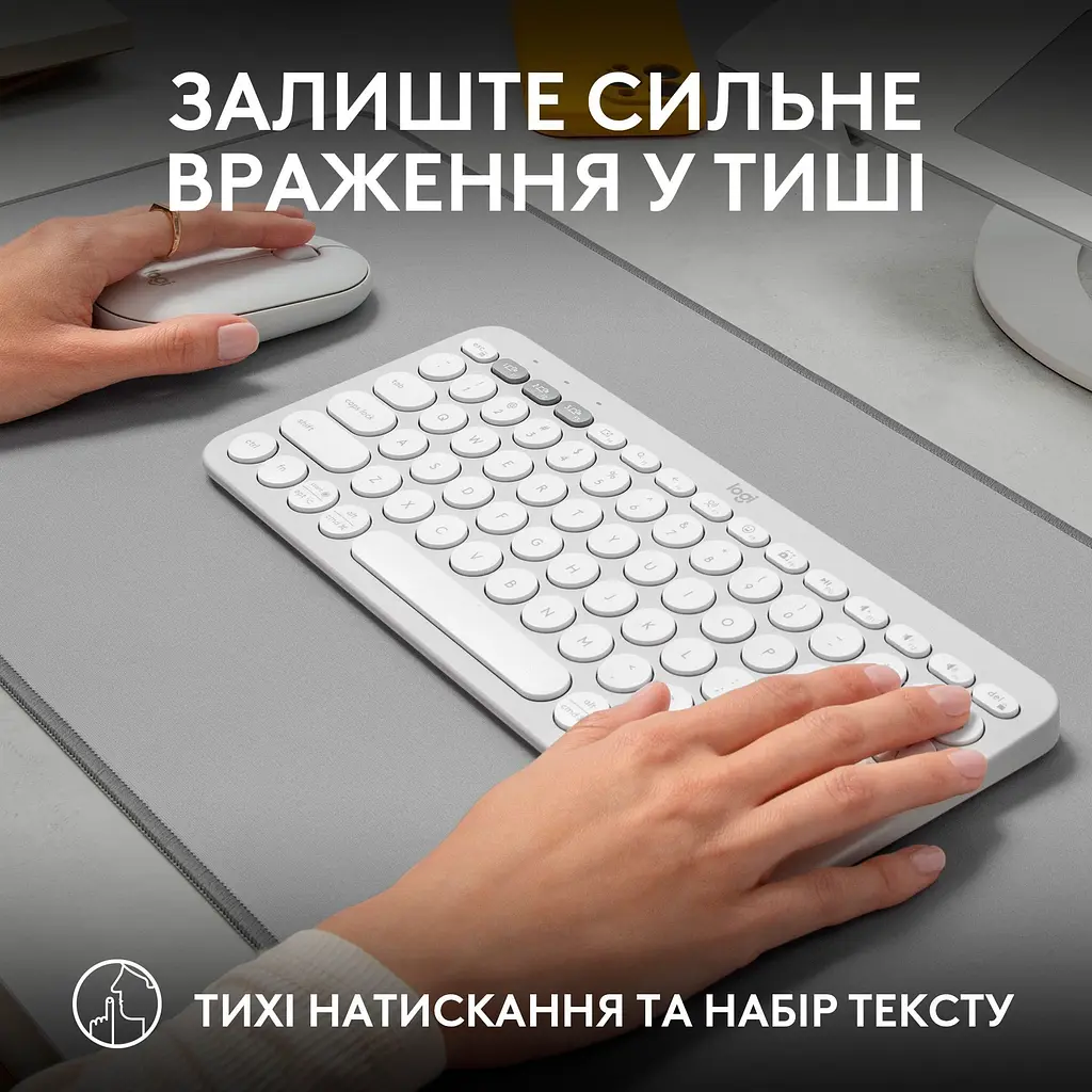 Комплект (клавіатура + миша) Logitech Pebble 2 Combo White (920-012240) UA [141509] - фото 13
