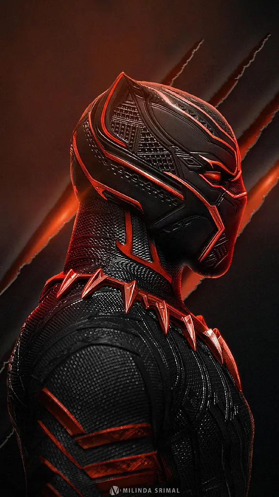 Дерев'яний фігурний пазл Black Panther (Чорна пантера), А5, Дерев'яна коробка 35 елементів - фото 3