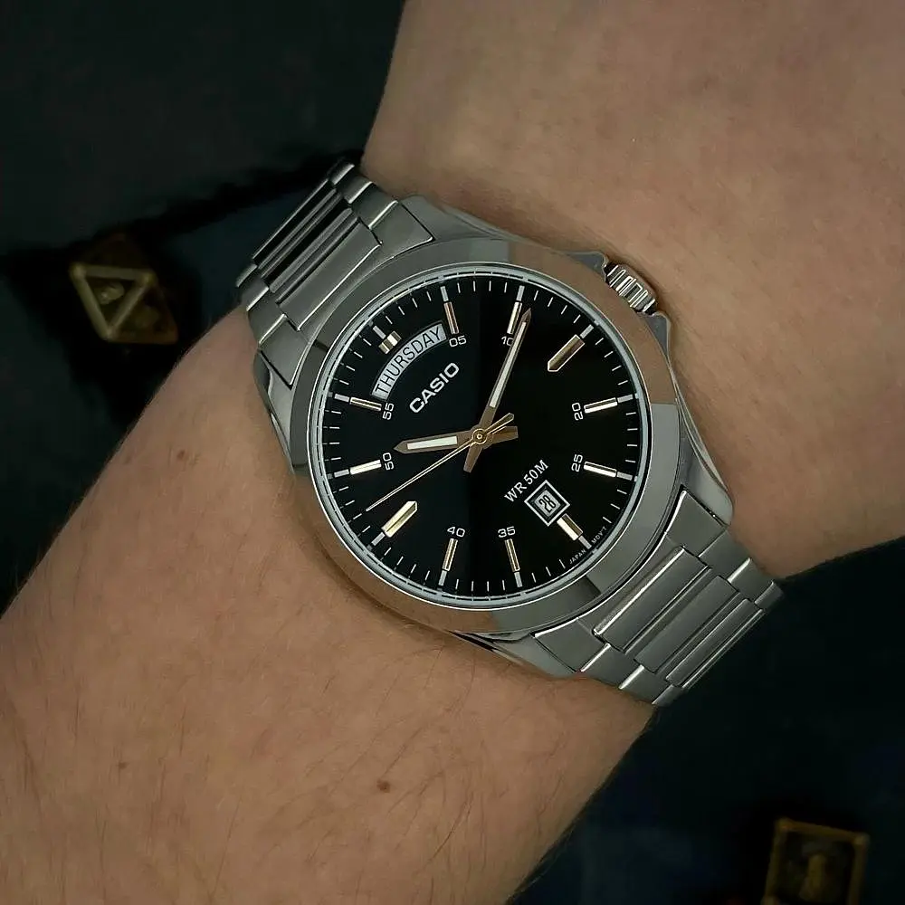 Чоловічий годинник Casio MTP-1370D-1A2 Сріблястий ( AT1141-0314 ) - фото 2