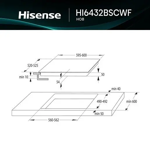 Електрична варильна поверхня Hisense HI6432BSCWF (7138253) - фото 7