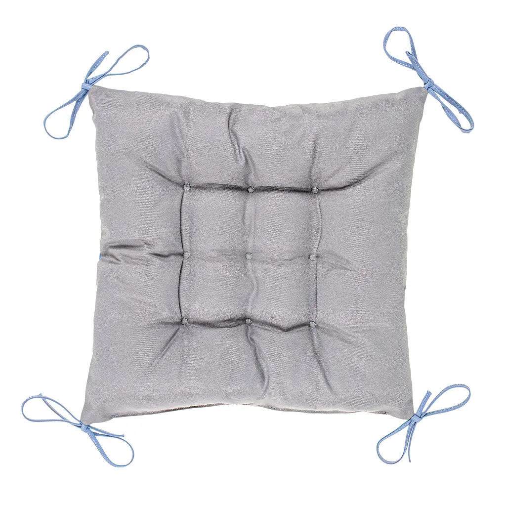 Подушка на стул Home Line 40x40 см голубая/серая (180144) - фото 2
