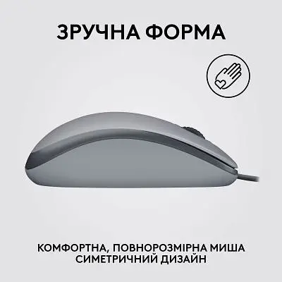 Комп'ютерна мишка Logitech M110 Silent USB Mid Gray (910-006760) - фото 5