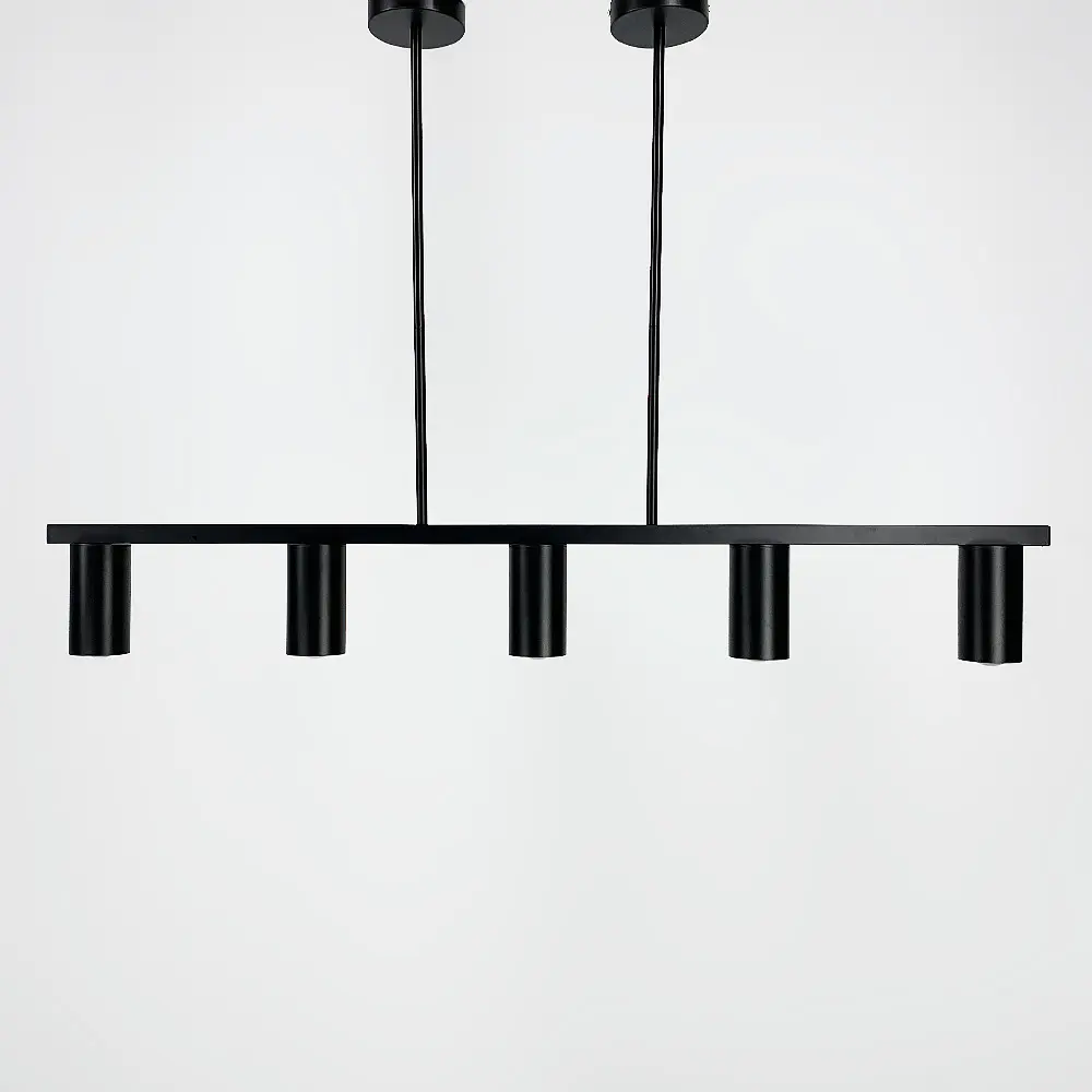 Удлиненная черная люстра Baliko с 5-ю спотами Line.F MJ 119/5 BK - фото 4