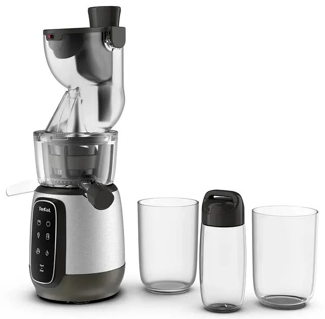 Соковитискач Tefal Ultra Juice шнековий 200 Вт сріблясто-чорний (ZC605D38) - фото 4