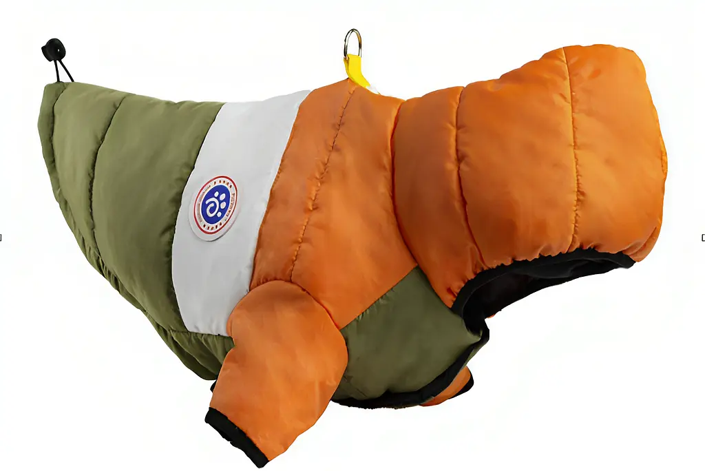 Куртка для собак та котів EcoToys Khaki Orange M оранжева з хакі A: 29 см B: 43 см C: 29 см 6936