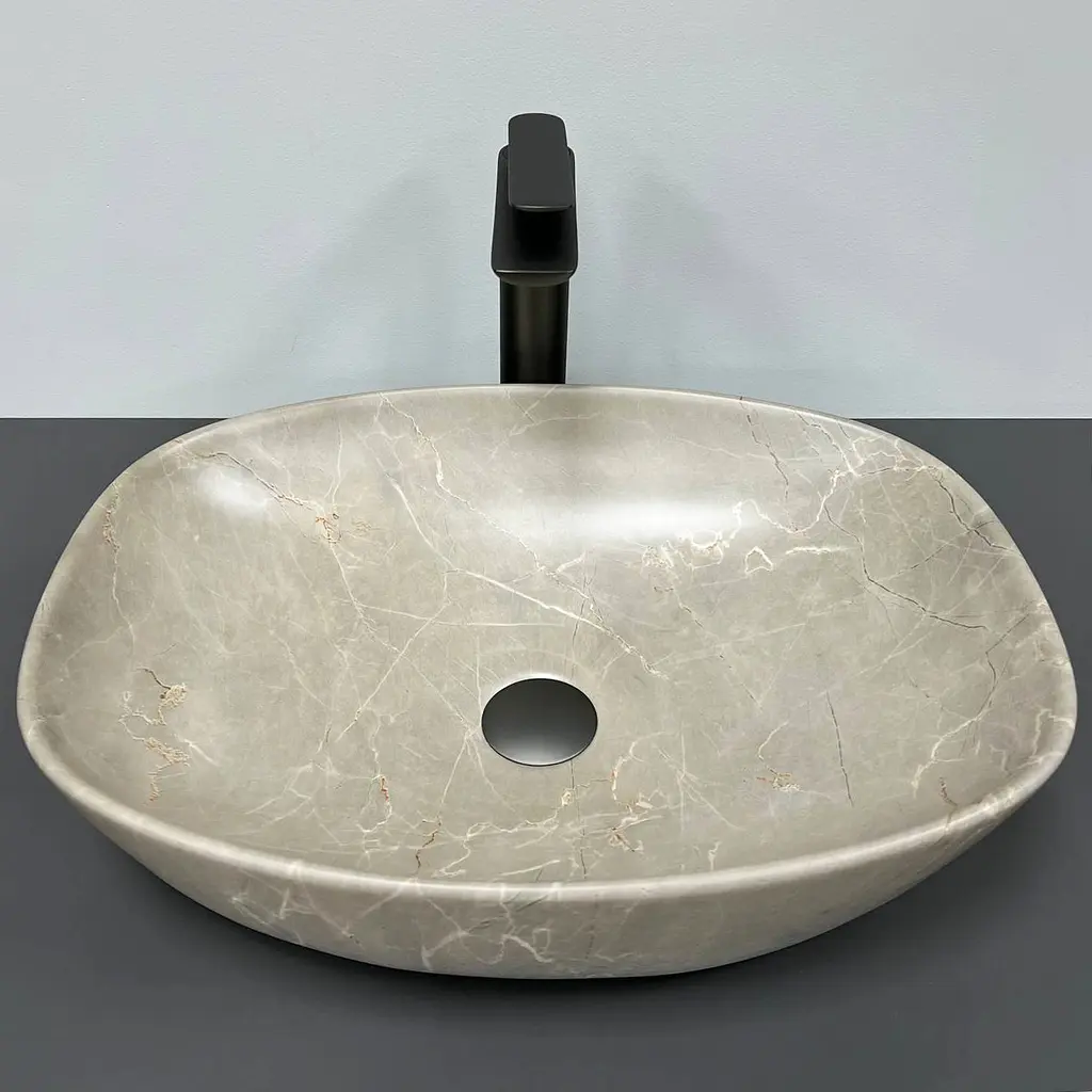 Умивальник VBI Olbia beige stone накладний VBI-014301 - фото 2