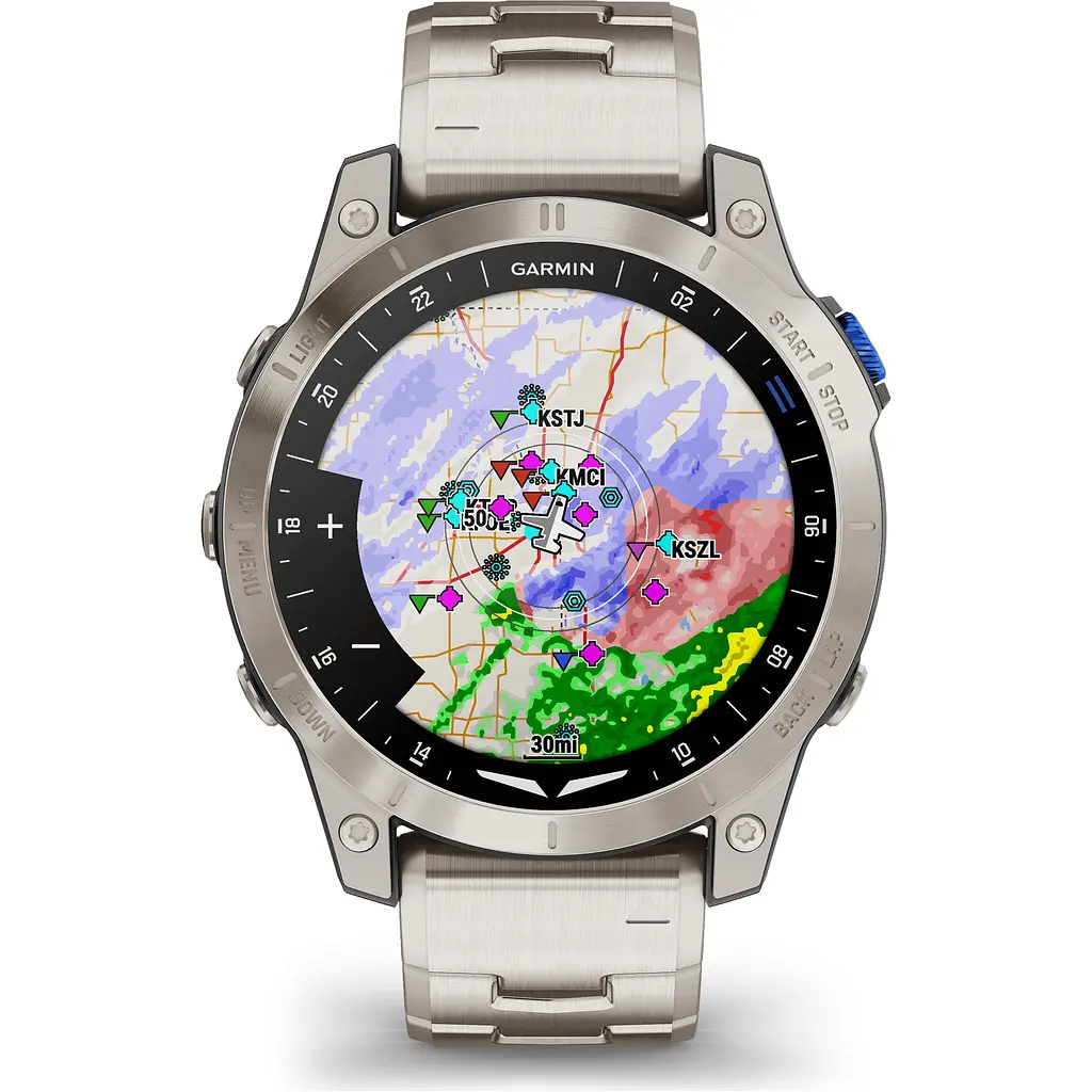 Смарт-часы Garmin D2 Mach 1 Aviator with Vented Titanium Bracelet [010-02582-50/51] [111192] - фото 2