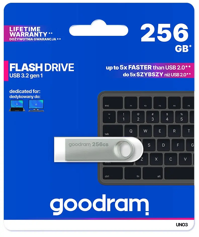 Flash Drive Goodram UNO3 256GB (6962759) - фото 2
